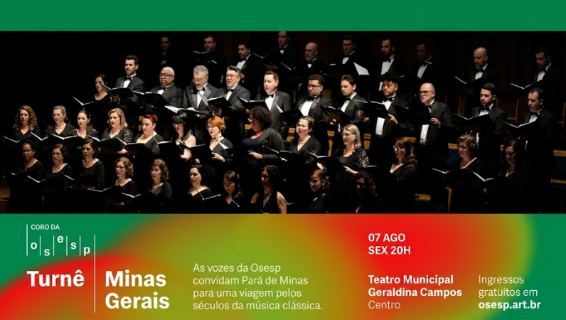 Pará de Minas recebe Coro da Osesp e estreia Festival Municipal de Corais